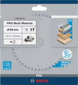 Lame standard for Multimaterial Ø85x15mm 30 dents Bosch